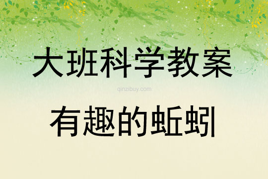 大班科學(xué)有趣的蚯蚓教案反思
