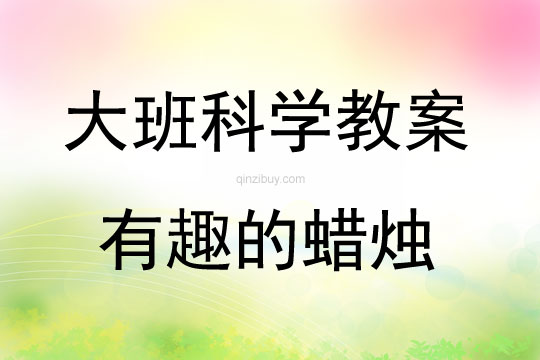 大班科學有趣的蠟燭教案反思