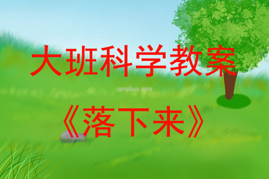 大班科學落下來教案反思