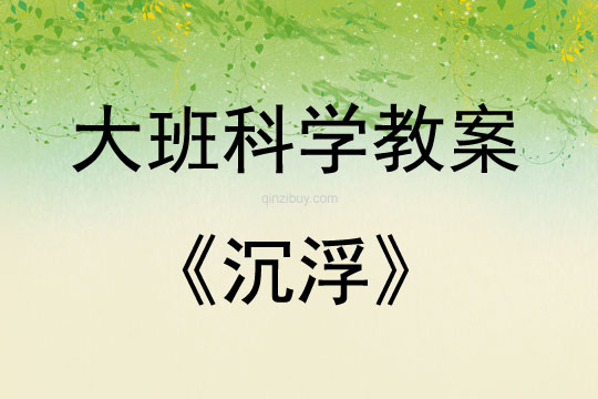 大班科學活動教案：沉浮教案(附教學反思)