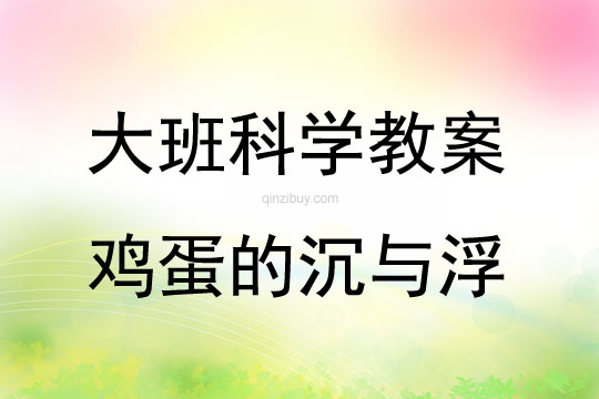 大班科學(xué)活動教案：雞蛋的沉與浮教案(附教學(xué)反思)
