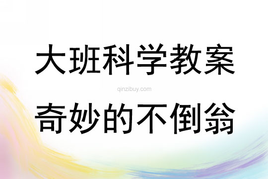 大班科學(xué)活動(dòng)奇妙的不倒翁教案反思