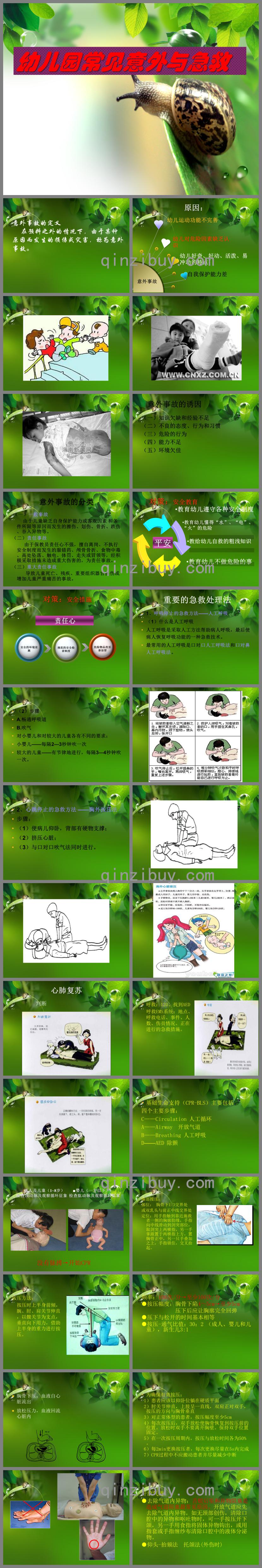 幼兒園常見意外與急救PPT課件