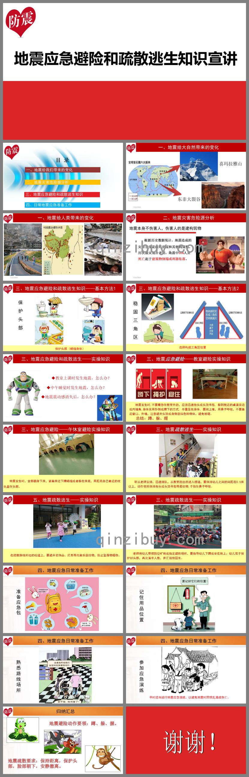 幼兒園地震知識講座完整版PPT課件
