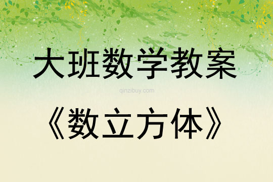 大班數學活動數立方體教案反思