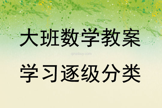 大班數學活動學習逐級分類教案反思