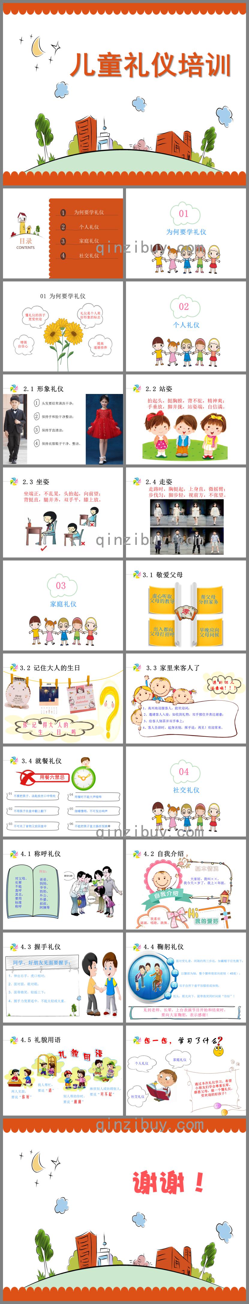 幼兒園兒童禮儀培訓PPT課件