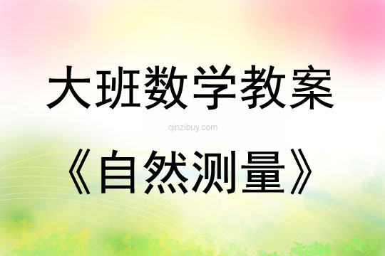 大班數(shù)學(xué)自然測(cè)量教案反思