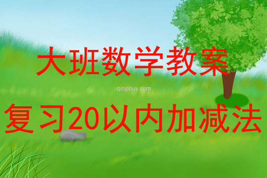 大班數學活動教案：復習20以內加減法教案(附教學反思)