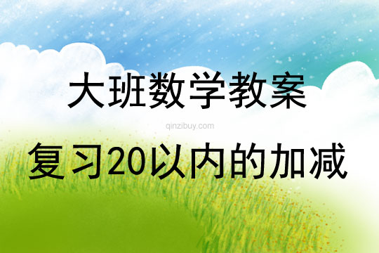 大班數(shù)學(xué)活動(dòng)教案：復(fù)習(xí)20以內(nèi)的加減法教案(附教學(xué)反思)