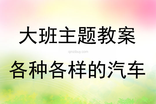 大班主題活動各種各樣的汽車教案反思