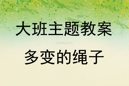 大班主題活動(dòng)多變的繩子教案反思