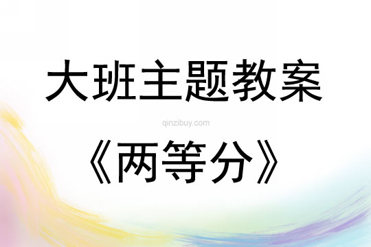 大班主題活動兩等分教案反思