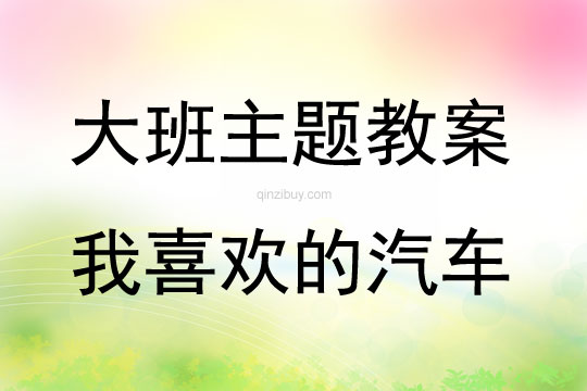 大班主題活動(dòng)我喜歡的汽車教案反思