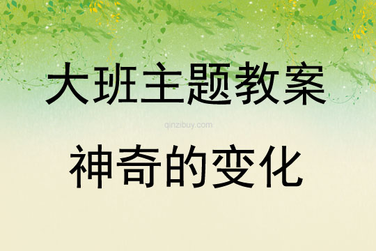 大班主題活動神奇的變化教案反思