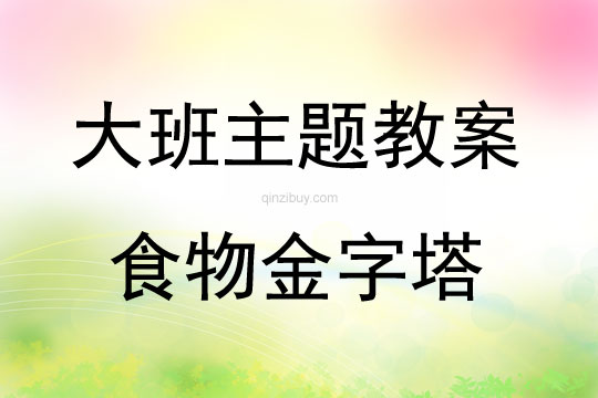 大班主題食物金字塔教案反思