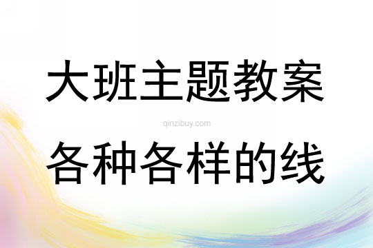 大班主題活動各種各樣的線教案反思