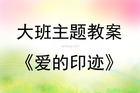 大班主題活動愛的印跡教案反思