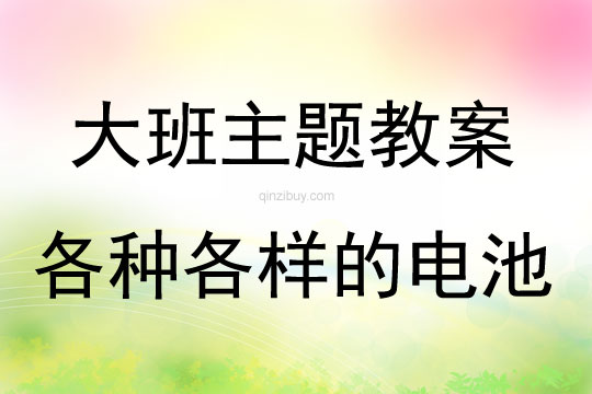 大班主題活動各種各樣的電池教案反思