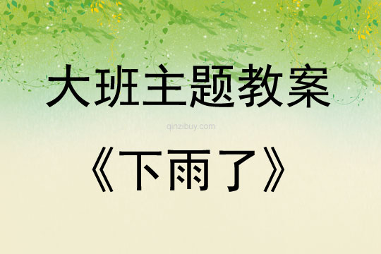 大班主題 《下雨了》教案反思