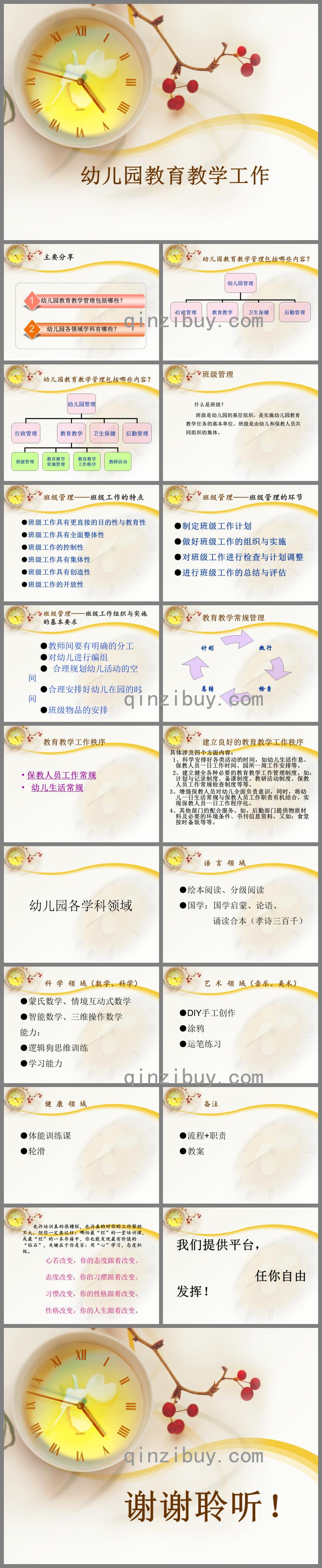 幼兒園教育教學工作PPT課件