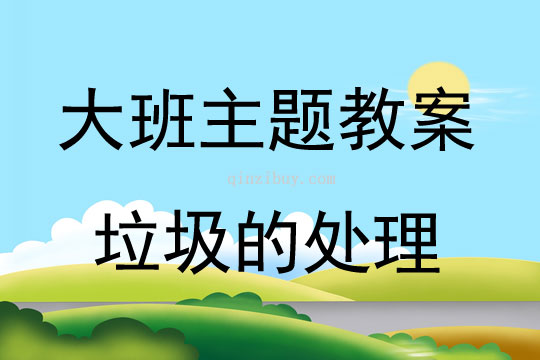 大班主題垃圾的處理教案反思