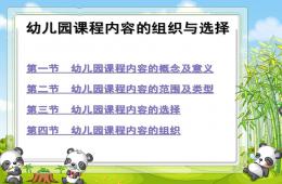 幼兒園課程內容的選擇PPT課件