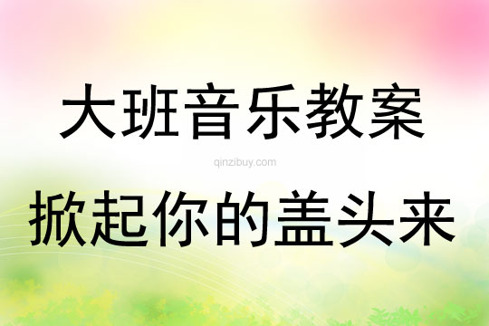 大班音樂活動掀起你的蓋頭來教案反思