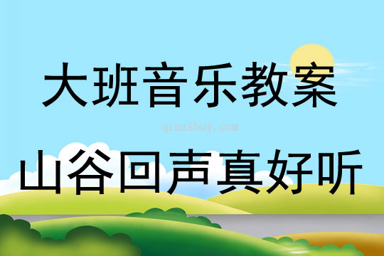 大班音樂山谷回聲真好聽教案反思