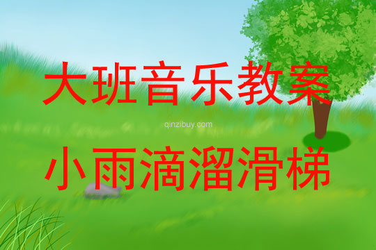 大班音樂小雨滴溜滑梯教案反思