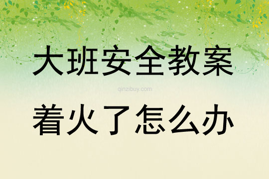 大班安全活動教案：著火了怎么辦教案(附教學反思)