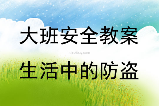 大班安全生活中的防盜教案
