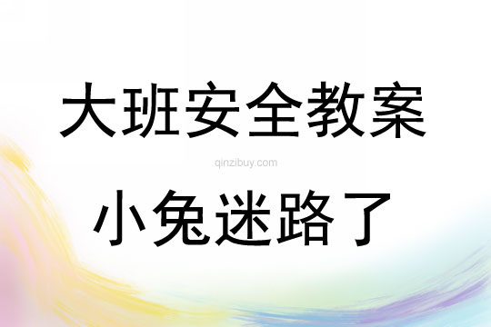大班安全活動教案：小兔迷路了教案(附教學反思)
