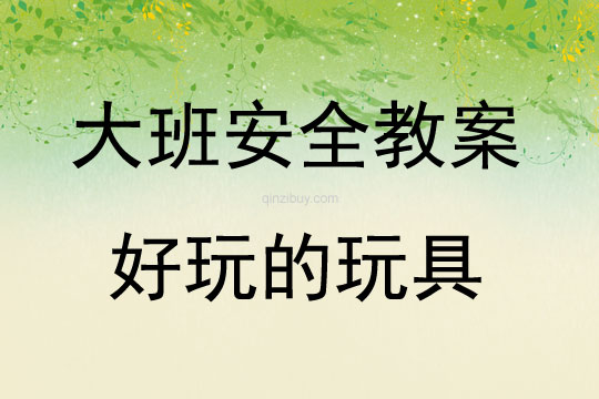 大班安全活動教案：好玩的玩具教案(附教學反思)
