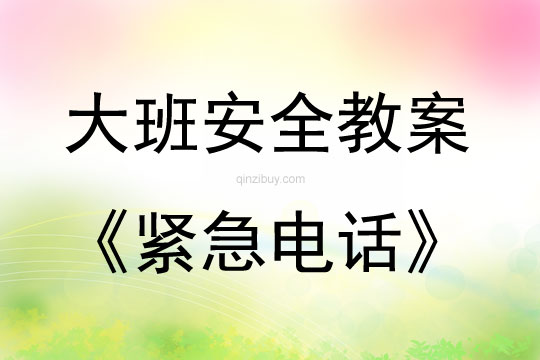 大班安全活動教案：緊急電話教案