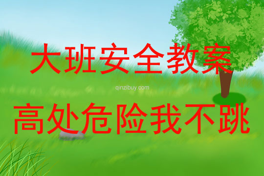 大班安全活動教案：高處危險我不跳教案(附教學(xué)反思)