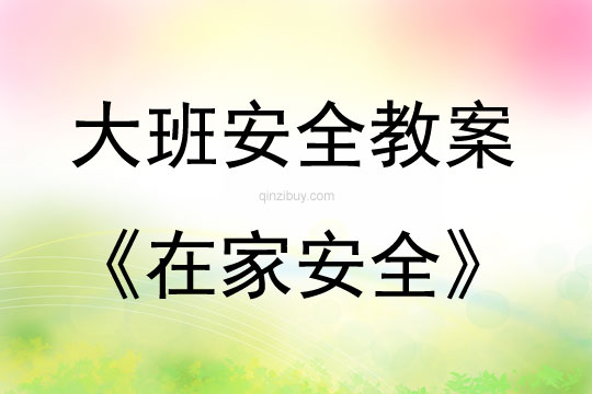 大班安全活動教案：在家安全教案