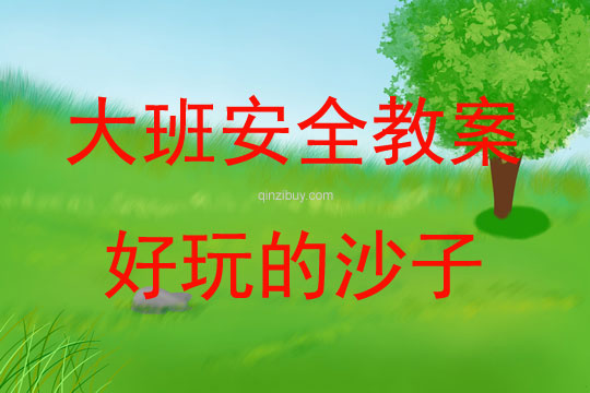 大班安全活動教案：好玩的沙子教案(附教學反思)