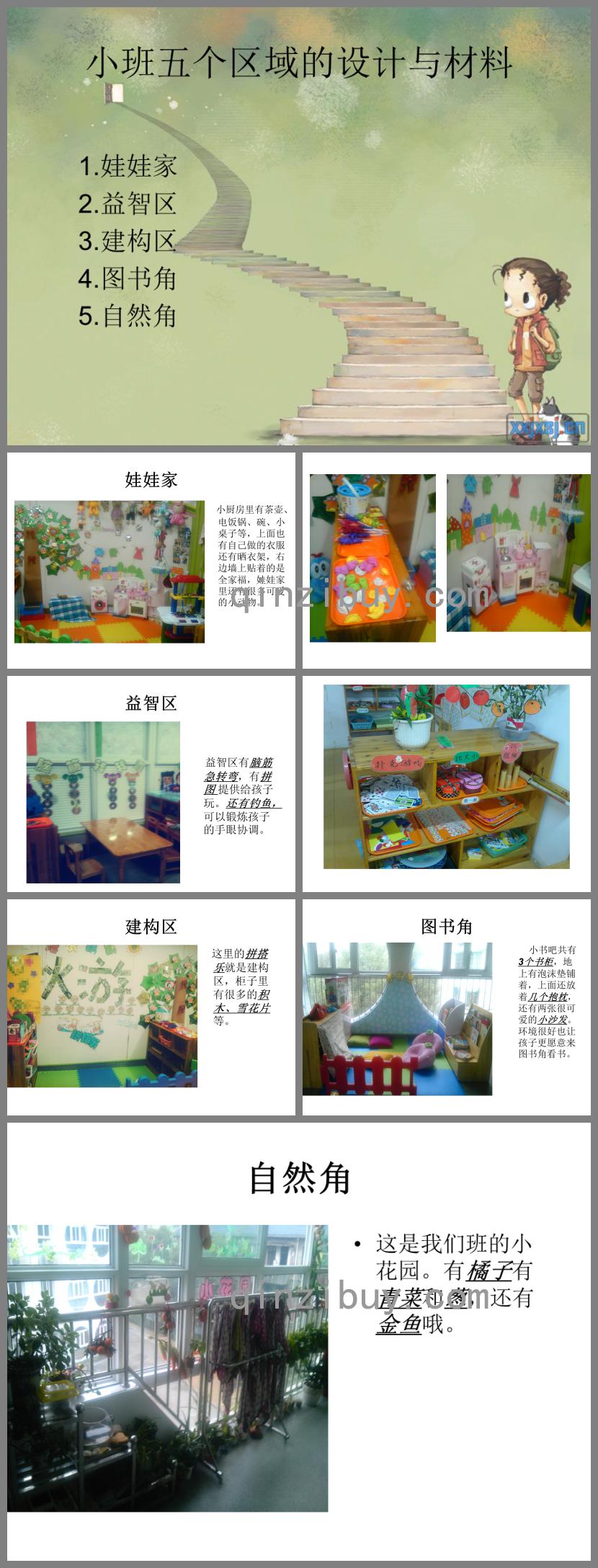 幼兒園小班五個區域的設計與材料PPT課件