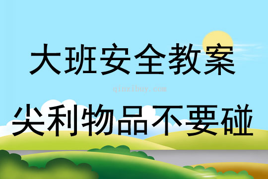 大班安全活動教案：尖利物品不要碰教案(附教學反思)