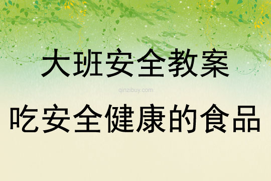 大班安全活動教案：《吃安全健康的食品》教案(附教學反思)