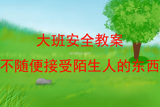 大班安全教育活動不隨便接受陌生人的東西教案反思