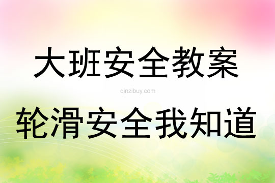 大班安全活動教案：輪滑安全我知道教案