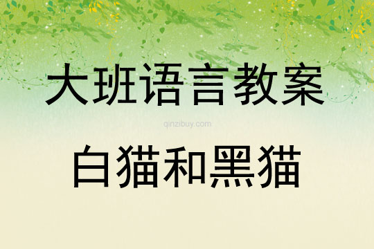 大班語言活動白貓和黑貓教案反思