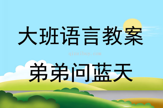大班語言活動弟弟問藍天教案反思