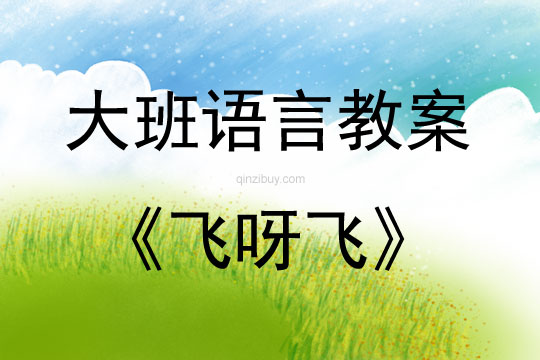 大班語言飛呀飛教案反思
