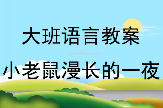 大班語(yǔ)言活動(dòng)小老鼠漫長(zhǎng)的一夜教案反思