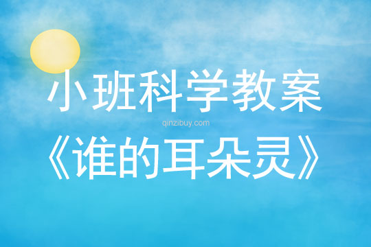 小班科學活動誰的耳朵靈教案反思