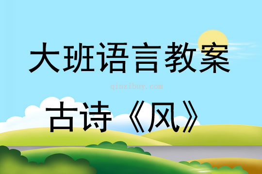 大班語(yǔ)言活動(dòng)古詩(shī)《風(fēng)》教案反思