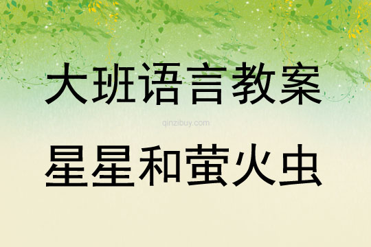 大班語言活動教案：星星和螢火蟲教案(附教學(xué)反思)